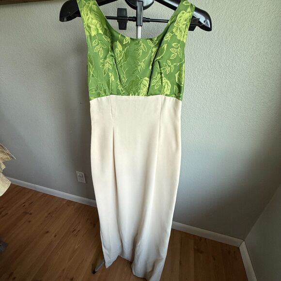 Vintage 1960s Brocade Union Made Formal Prom Party Cocktail Dress Maxi Size XS/S - Picture 3 of 7